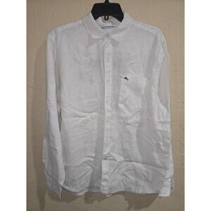 Tommy Bahama Miami Long Sleeve Button Up Shirt, White, Size Large